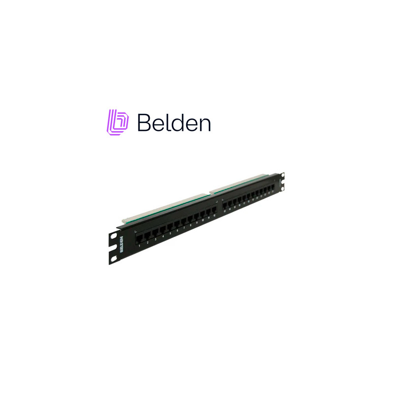 PATCH PANEL BELDEN AX103258 CAT5E 24PTOS 1U PRECARGADO