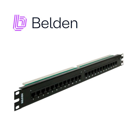Patch panel Belden AX103258 Categoria 5E 24 puertos RJ45 1 unidad de rack negro