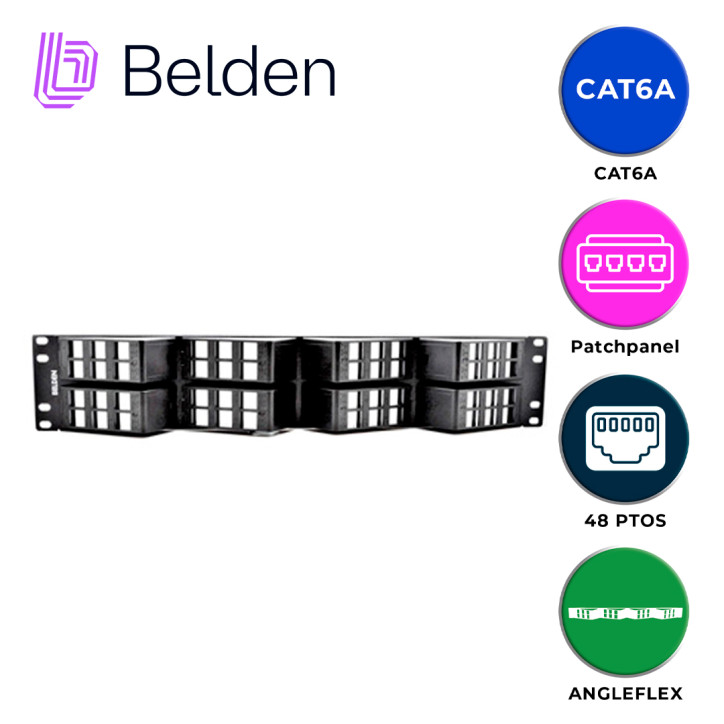 Patch panel 48 puertos 2U AngleFlex BELDEN AX103249 Patch panel 48 puertos 2U AngleFlex BELDEN AX103249