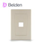 BELDEN A0405255 Placa de Pared 1 Puerto MDVO Gris - Compatible con Belden IBDN Systems 10GX 4800 3600 2400 1200