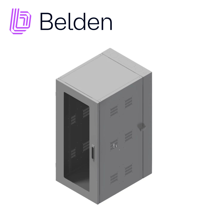 Gabinete de montaje en pared 26UR 30 pulgadas de profundidad puerta policarbonato BELDEN XHW-4830-GD