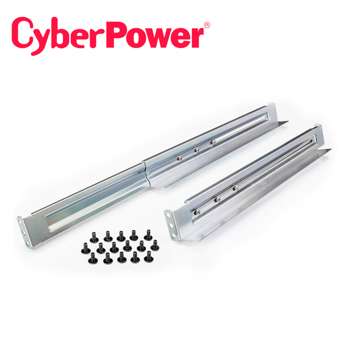 RIEL PARA MONTAJE EN RACK CYBERPOWER 4POSTRAIL / SOPORTE PARA EQUIPOS 1U 2U Y 3U / CAPACIDAD HASTA 105 KG / RIELES AJUSTABLES DE