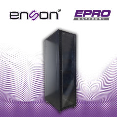 GABINETE DE PISO ENSON ENS-RKGB45U4 45UR 600X1000X2105MM PUERTA CRISTAL CON CERRADURA DE SEGURIDAD ABATIBLE PANELES LATERALES RE