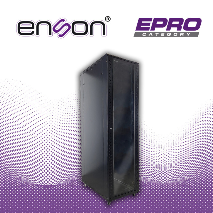 Gabinete de piso 45UR 600x1000x2105mm Puerta de cristal con cerradura ENSON ENS-RKGB45U4