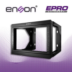 RACK PARED ENSON ENS-RKGO6U 6UR PREPARADO PARA ANCLAJE EN PARED UR MARCADAS MARCO DE RACK ABATIBLE POSTES PARA TORNILLO 12-24 5/