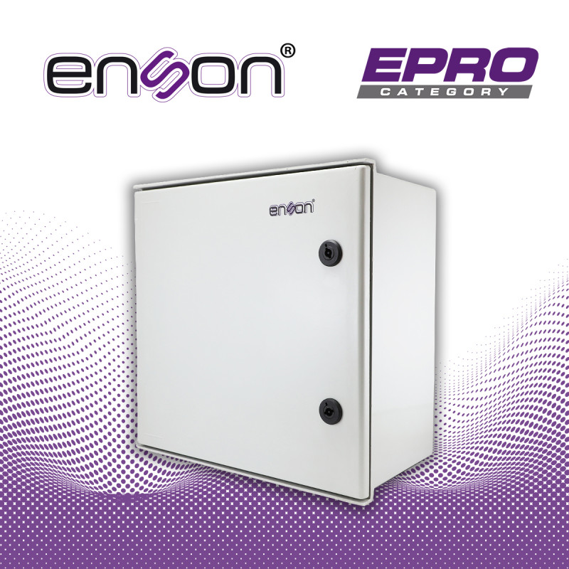 GABINETE TIPO NEMA ENSON ENS-NEM442 DE POLYESTER 400X400X200MM IP66 / NEMA4 IDEAL PARA INSTALACION Y RESGUARDO DE EQUIPOS ELECTR