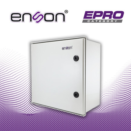 GABINETE TIPO NEMA ENSON ENS-NEM442 DE POLYESTER 400X400X200MM IP66 / NEMA4 IDEAL PARA INSTALACION Y RESGUARDO DE EQUIPOS ELECTR