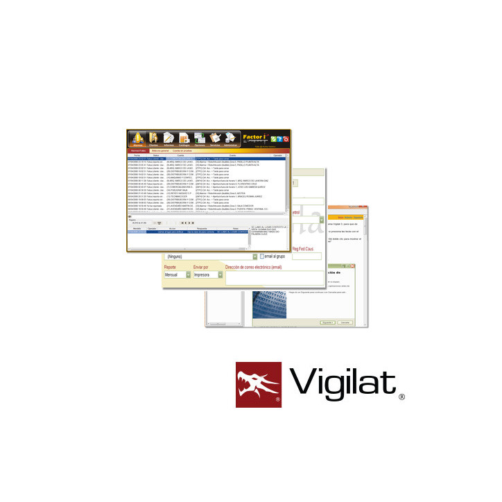 Software de monitoreo 250 cuentas 1 puesto de operación 1 a 16 receptoras VIGILAT V3INIT