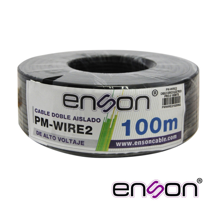 Cable doble aislado para cercas electrificadas doble aislante alto voltaje bobina 100 mts ENSON PM-WIRE2
