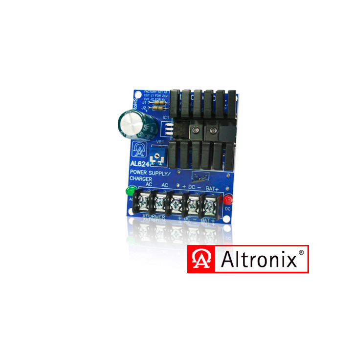 Fuente de poder Voltaje de salida ajustable 6VCD 12VCD 24VCD Voltaje de entrada 16VCA ó 24VCA Corriente total de ALTRONIX AL624