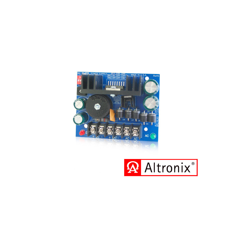 FUENTE DE ALIMENTACION/CARGADOR ALTRONIX SMP5 CONVIERTE LA ENTRADA DE BAJO VOLTAJE AC EN 6VCC, 12VCC O 24VCC A 4A DE CORRIENTE D