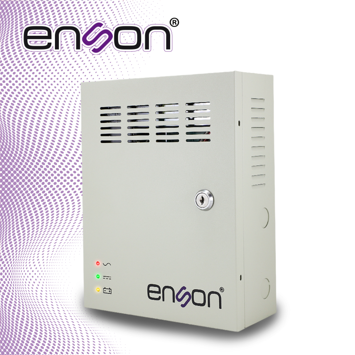 FUENTE DE PODER TIPO CAJA 12VDC 10A 9 canales ENSON PSB10A-1209BACKUP