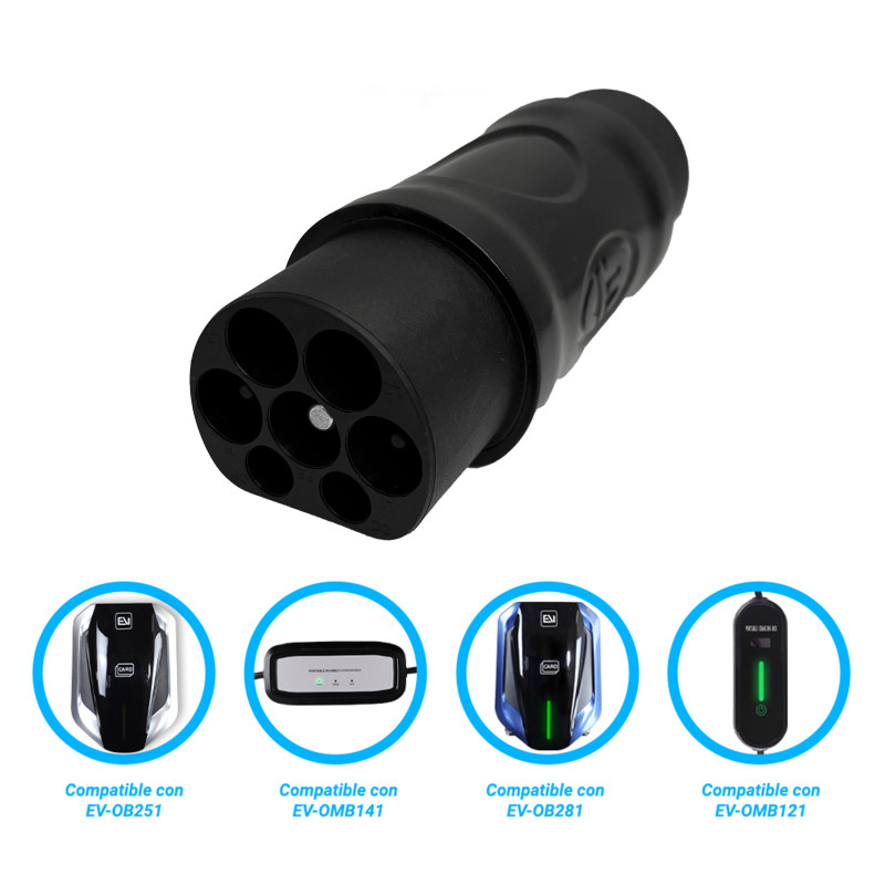 ADAPTADOR T2-GB/T ALTER DE CONECTOR TIPO 2 A GB/T COMPATIBLE CON CARGADORES EV-OMB281, EV-OB253, EV-OMB121 Y EV-OMB141