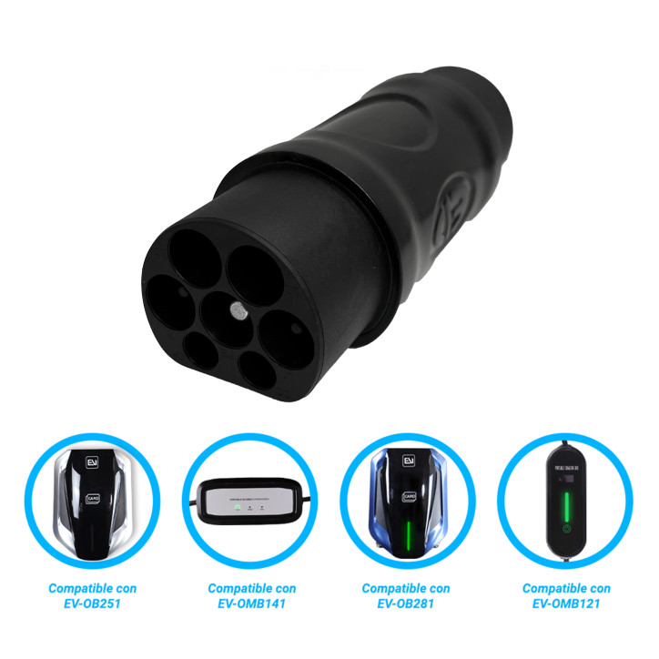 Adaptador de conector Tipo 2 a GB/T para cargadores EV conversión Tipo 2 a GB/T 32 amperes 7 kW ALTER T2-GB/T