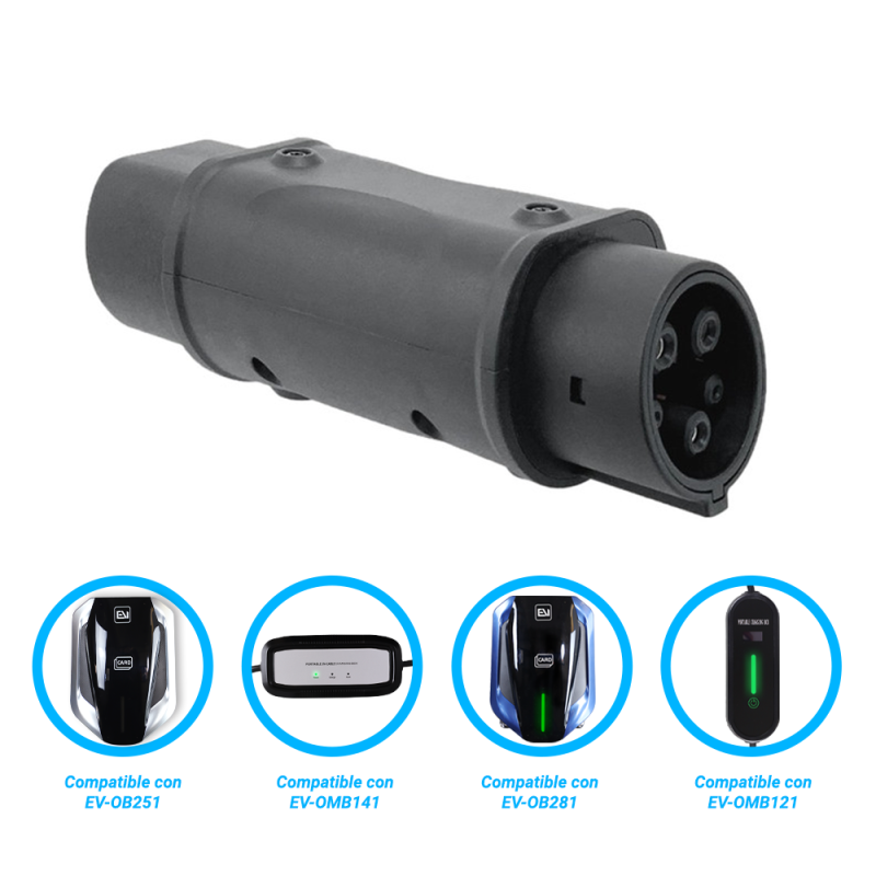 Adaptador Tipo 2 a Tipo 1 ALTER modelo T2-T1