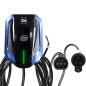 Cargador de pared para vehículo eléctrico Wallbox conector dual Tipo 1 y Tipo 2 entrada/salida 120-240VCA IP54 ALTER EV-OMB281