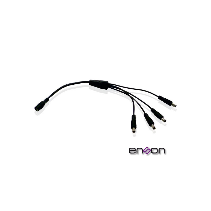 DISTRIBUIDOR TIPO PULPO ENSON ENS-DC14 DE 1 A 4 CANALES IDEAL PARA ALIMENTACION DE CAMARAS DE CCTV