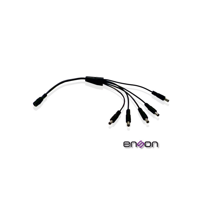 DISTRIBUIDOR TIPO PULPO ENSON ENS-DC15 DE 1 A 5 CANALES IDEAL PARA ALIMENTACION DE CAMARAS DE CCTV