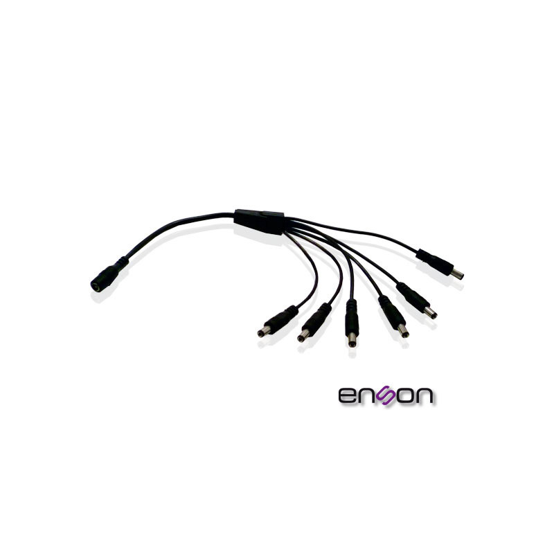 DISTRIBUIDOR TIPO PULPO ENSON ENS-DC16 DE 1 A 6 CANALES IDEAL PARA ALIMENTACION DE CAMARAS DE CCTV