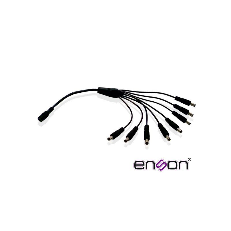 DISTRIBUIDOR TIPO PULPO ENSON ENS-DC18 DE 1 A 8 CANALES IDEAL PARA ALIMENTACION DE CAMARAS DE CCTV