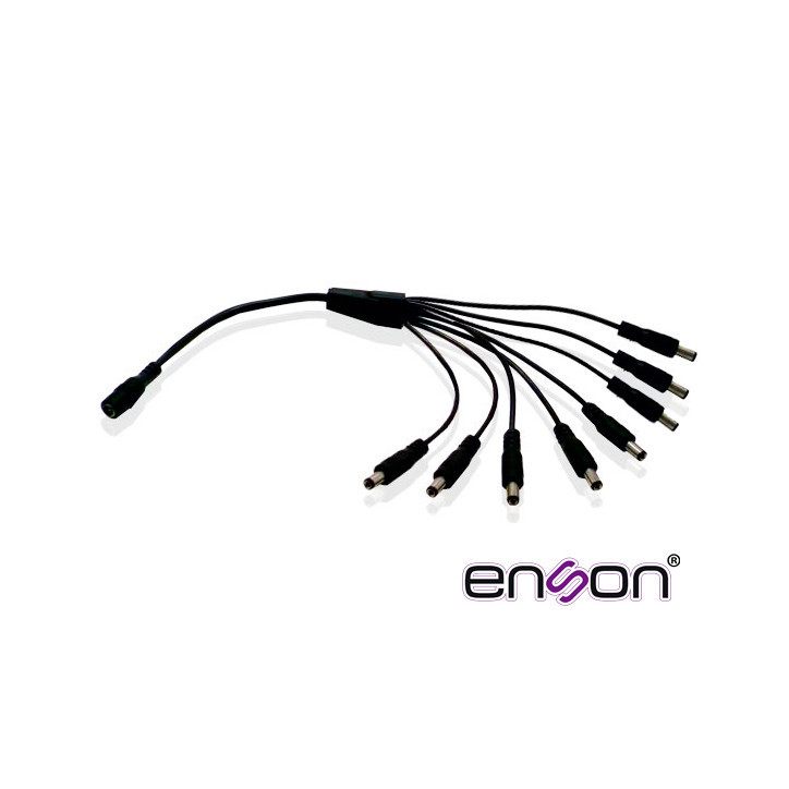 DISTRIBUIDOR TIPO PULPO 1 a 8 canales Conectores 5.5x2.1 mm Cable 100% Cobre 22AWG y 26AWG ENSON ENS-DC18 DISTRIBUIDOR TIPO PULPO 1 a 8 canales Conectores 5.5x2.1 mm Cable 100% Cobre 22AWG y 26AWG ENSON ENS-DC18