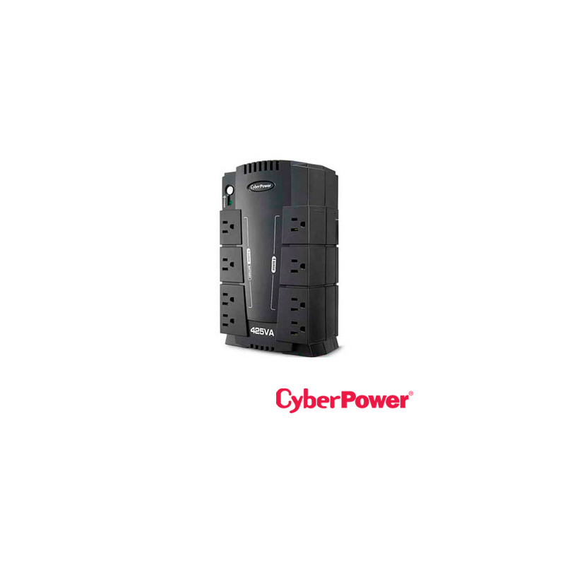NO BREAK UPS CP425SLG CYBERPOWER 425VA/255W 4 CONTACTOS CON RESPALDO-SUPRESION DE PICOS / 4 CONTACTOS CON SUPRESOR DE PICOS TECN