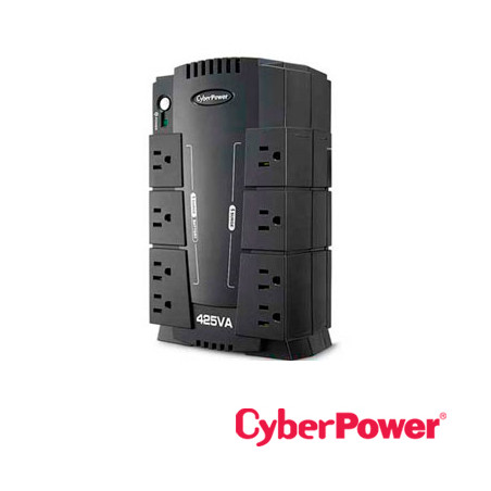 NO BREAK UPS CP425SLG CYBERPOWER 425VA/255W 4 CONTACTOS CON RESPALDO-SUPRESION DE PICOS / 4 CONTACTOS CON SUPRESOR DE PICOS TECN