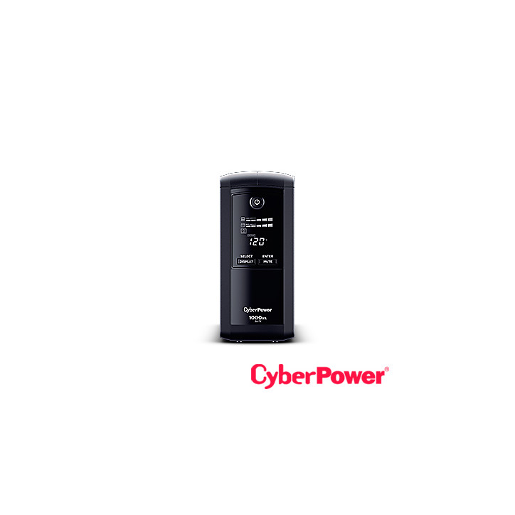 No-Break/UPS 1000 VA 600 W línea interactiva panel LCD CYBERPOWER CP1000AVRLCDa