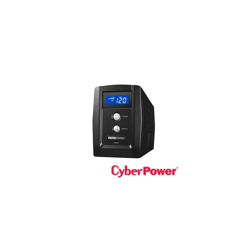 NO BREAK UPS TIPO TORRE OM750ATLCD CYBERPOWER 750VA/300WATTS/DISPLAY/ 3 CONTACTOS CON RESPALDO DE BATERIA Y SUPRESION DE PICOS/ 