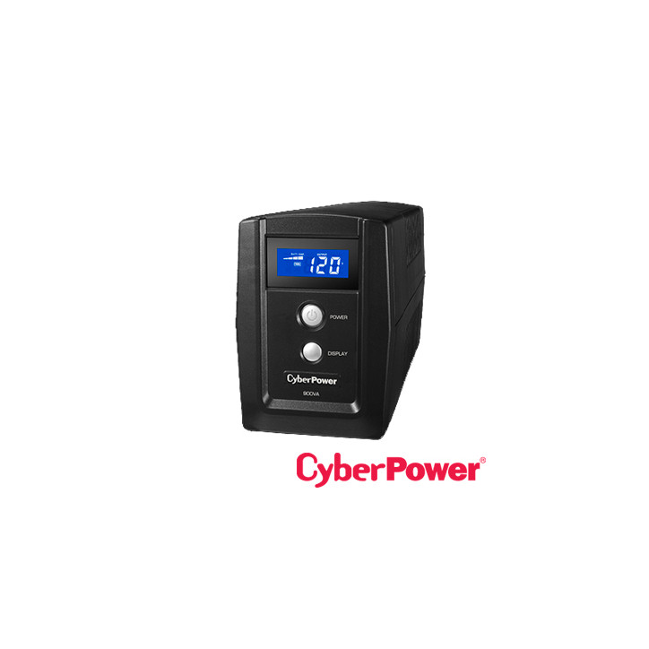 NO BREAK UPS TIPO TORRE OM900ATLCD CYBERPOWER 900VA/420WATTS/DISPLAY/ 3 CONTACTOS CON RESPALDO DE BATERIA Y SUPRESION DE PICOS/ 
