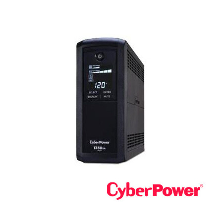 NO BREAK UPS TORRE CYBERPOWER CP1350AVRLCD 1350VA/815W / PANEL LCD / 5 CONTACTOS CON RESPALDO Y SUPRESION DE PICOS / 5 CONTACTOS