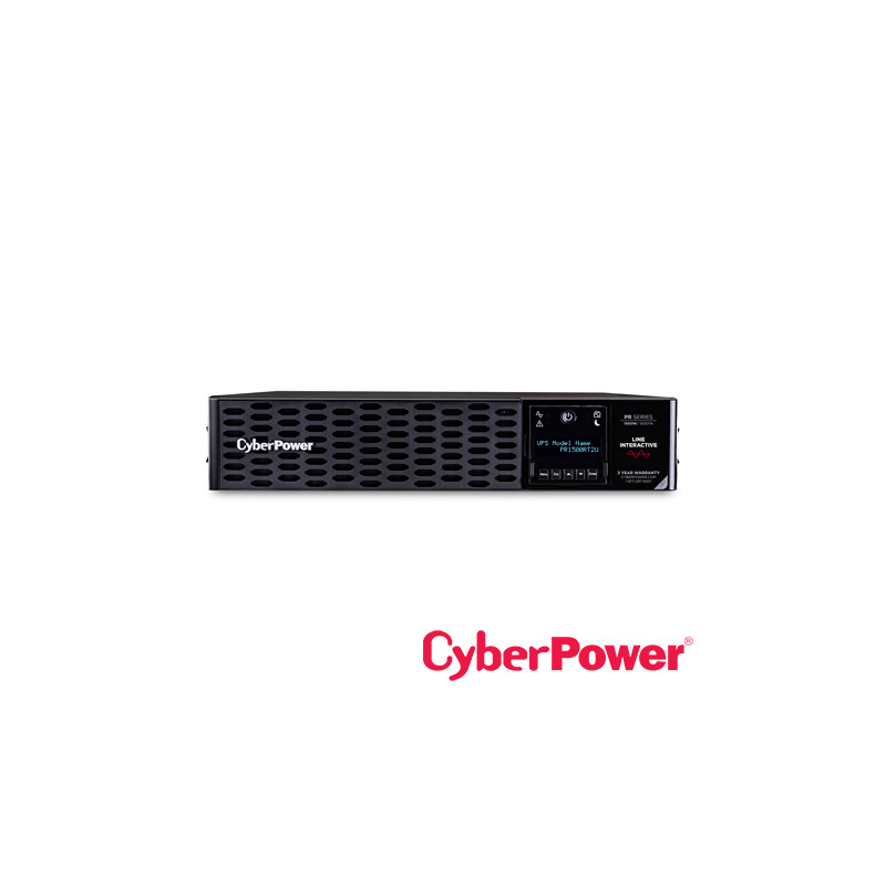 UPS CYBERPOWER PR1500RT2U 1500VA/1500W, 120VCA, ONDA SENOIDAL PURA, LINEA INTERACTIVA TORRE/RACK 2U, CONTACTOS 8XNEMA 5-15R, USB
