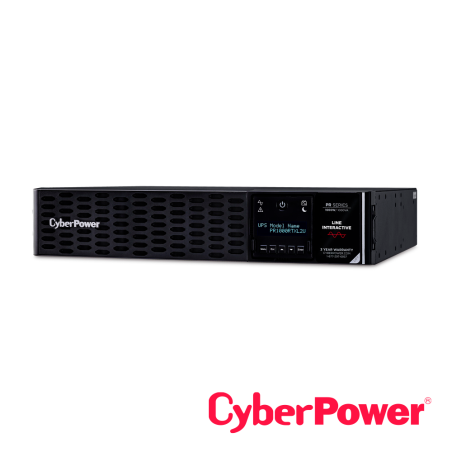 UPS CYBERPOWER PR1000RTXL2U 1000VA / 1000W, SALIDA DE ONDA SENOIDAL, 2U, CABLE DE ALIMENTACION NEMA 5-15P DE 10 FT, 8 X NEMA 5-1