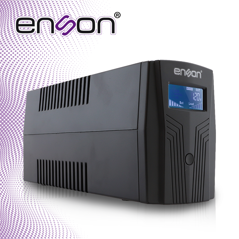 NO BREAK UPS TIPO TORRE ENSON ENS-EA280 800VA/480W 6 CONTACTOS CON BATERIA DE RESPALDO LINEA INTERACTIVA PANTALLA LCD VOLTAJE DE