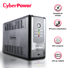 NO BREAK UPS TIPO TORRE UT1000GU CYBERPOWER 1000VA/500W 4 CONTACTOS CON RESPALDO-SUPRESION DE PICOS / 4 CONTACTOS CON SUPRESOR D