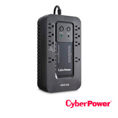 NO BREAK UPS EC450G CYBERPOWER 450VA/260W / TECNOLOGIA STANDBY / TIPO ESCRITORIO / 4 CONTACTOS CON RESPALDO-SUPRESION DE PICOS /