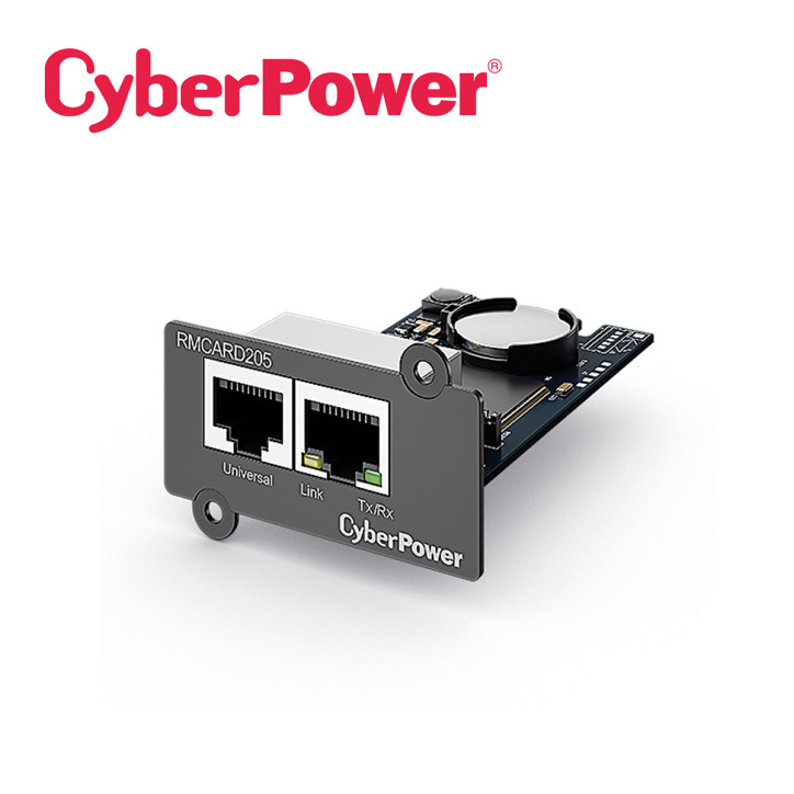 Tarjeta de administración remota supervisión y administración del SAI lecturas de temperatura y humedad en CYBERPOWER RMCARD205