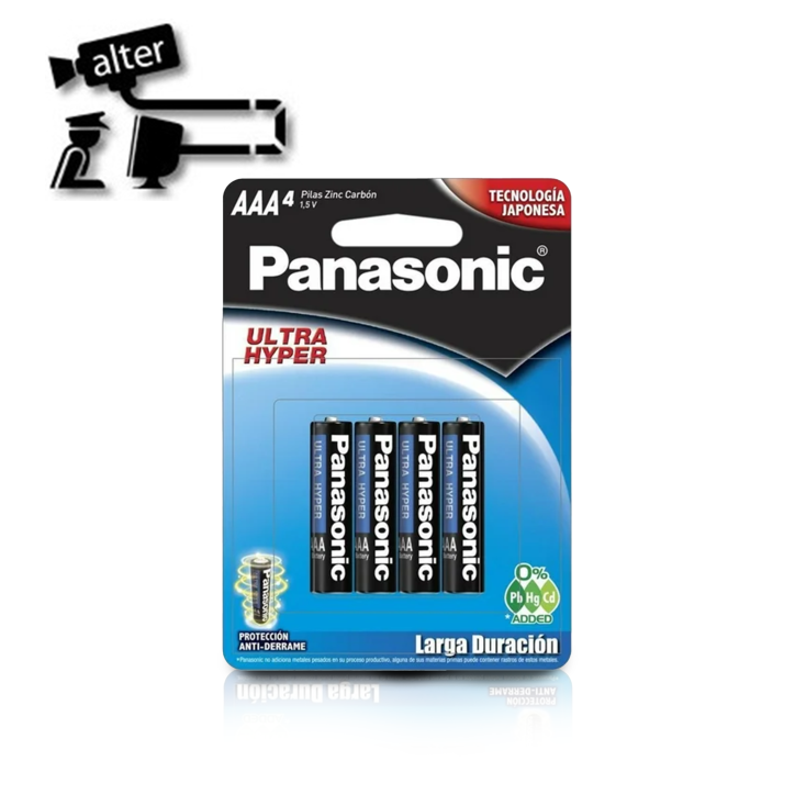 Batería Zinc-Carbón tipo AAA 1.5V Carbón-Zinc Blíster con 4 pilas ALTER AAA Batería Zinc-Carbón tipo AAA 1.5V Carbón-Zinc Blíster con 4 pilas ALTER AAA
