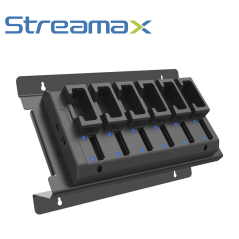 MULTI ESTACION DE CARGA DOBLE PARA BODYCAM STREAMAX MULTI-STATION / ESTACION PARA 6 BODYCAMS + 6 BATERIAS / 24 VCD / PUERTO ETHE