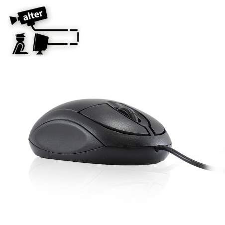 Mouse negro alámbrico óptico ALTER