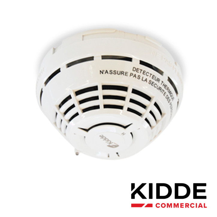 Detector direccionable térmico temperatura fija direccionable temperatura fija 135 °F 57.2 °C requiere base serie KIDDE KI-HFD Detector direccionable térmico temperatura fija direccionable temperatura fija 135 °F 57.2 °C requiere base serie KIDDE KI-HFD