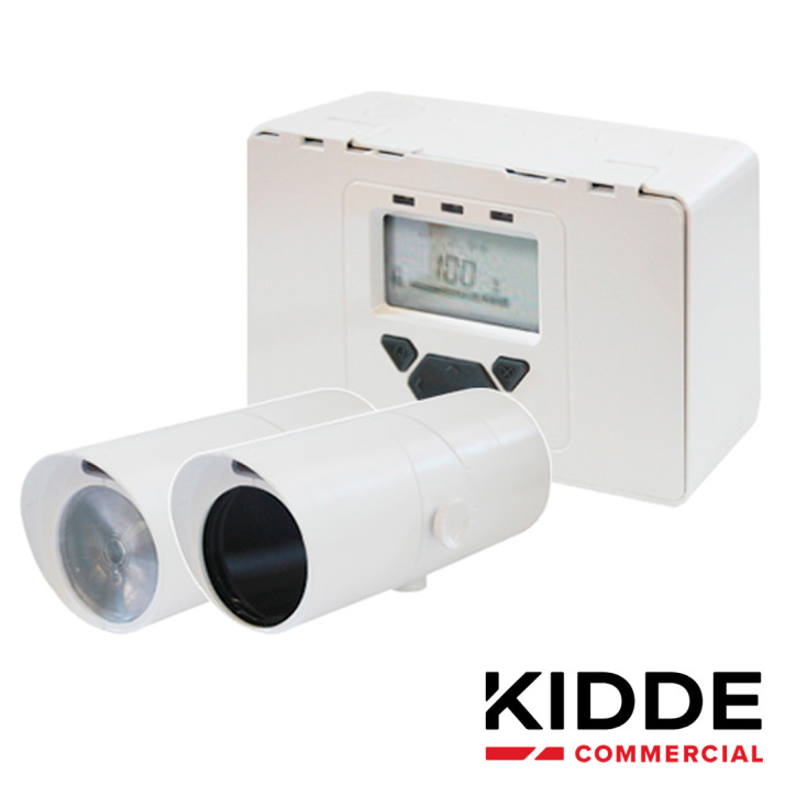 SISTEMA DE DETECCION DE HUMO FOTOBEAM CONVENCIONAL KIDDE KC3000-103 INCLUYE MONITOR, TRANSMISOR Y RECEPTOR COBERTURA DE HASTA 12