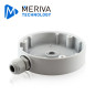MERIVA TECHNOLOGY MVA-JB0206 Caja de conexiones redonda para cámara Fisheye/IP HD, montaje en pared/techo, metálica.