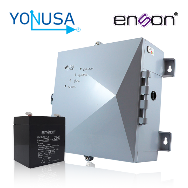 Kit energizador para cerco distancia máxima 2500 metros lineales respaldo de hasta 2 días YONUSA EY NG 12000 1 +BT412