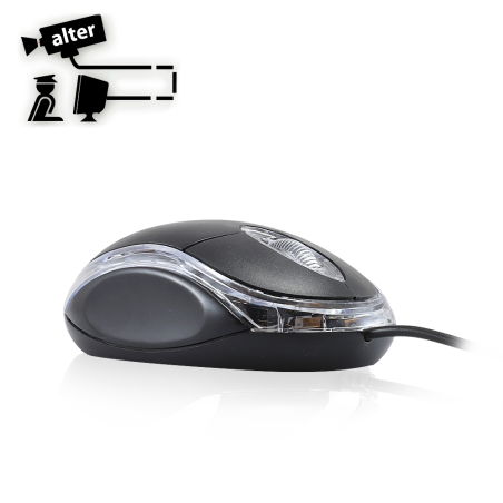 MOUSE NEGRO-TRANSPARENTE