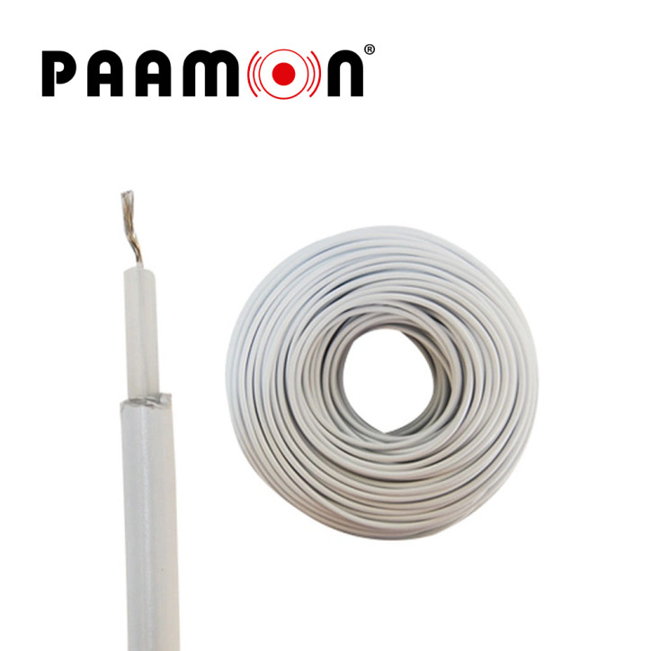 CABLE DOBLE AISLADO COLOR BLANCO CAB-DOBLE AISLADO -W-100M PAAMON CAPA AISLANTE DE POLIETILENO CON CUBIERTA EXTRA DE PVC Y NAILO