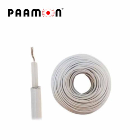 CABLE DOBLE AISLADO COLOR BLANCO / CAB-DOBLE AISLADO -WP-100M PAAMON / CAPA AISLANTE DE POLIETILENO CONDUCTOR 22AWG DE ALEACION 