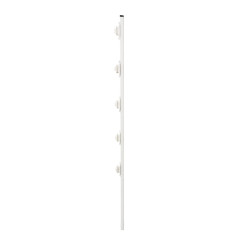 POSTE ECONOMICO PERFIL CON 5 AISLADORES DE PASO BLANCO COLOCADOS CADA 20CM, PARA CERCAS ELECTRIFICADAS