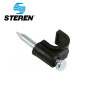 GRAPAS DE PLASTICO STEREN GRA-955N BOLSA CON 50 PZS C/U COLOR NEGRO IDEAL PARA SUJETAR CONDUCTORES REDONDOS USO PARA PAREDES O M