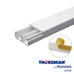 CANALETA THORSMAN TMK1735 5301-01252 PAQ. 2 PZA DE 1.10M, 17MM - 35MM AUTOADHERENTE 2PZ, COLOR BLANCO, RESISTENCIA A LA HUMEDAD 